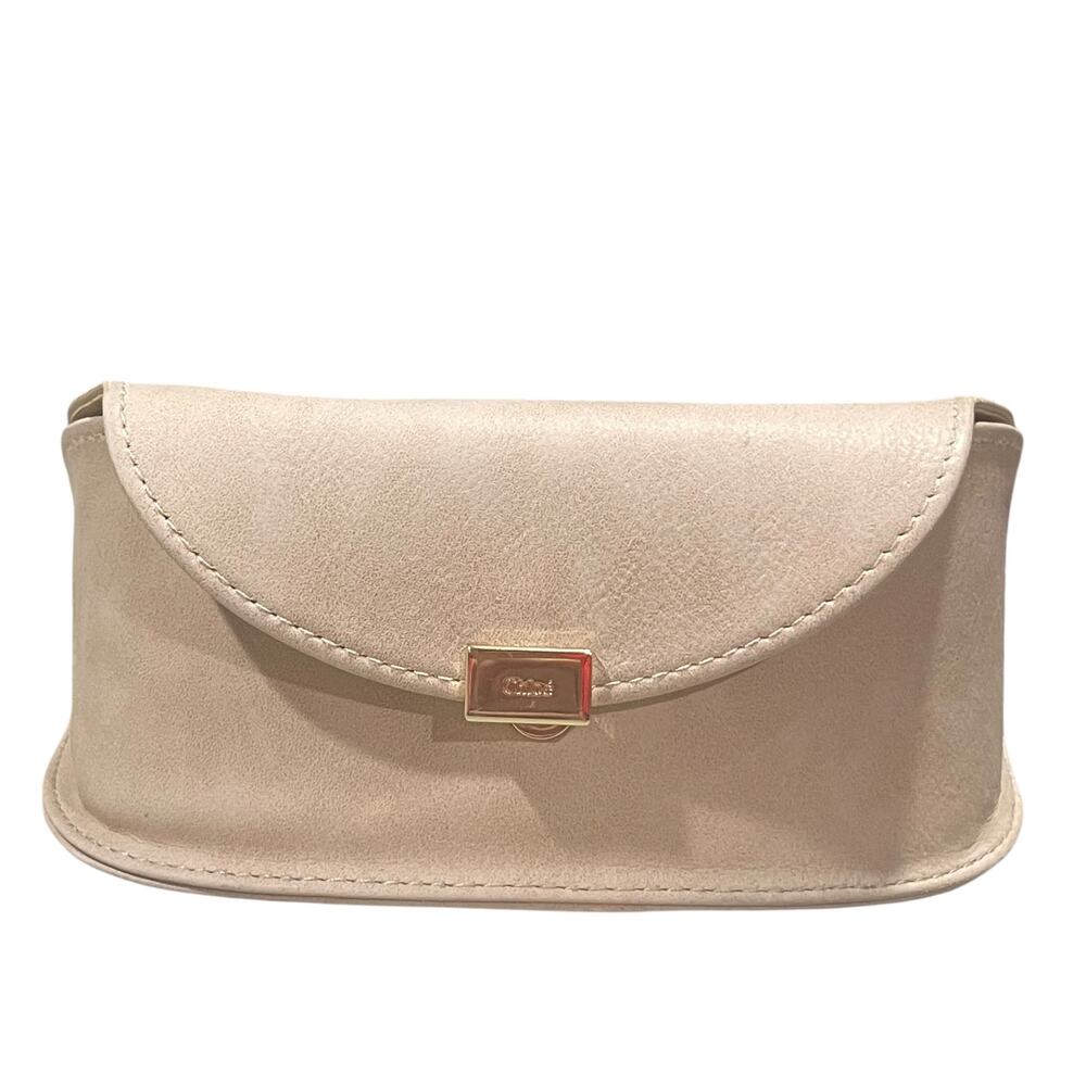 Chloe Light Tan Leather Soft Shell Sunglass Case ONLY